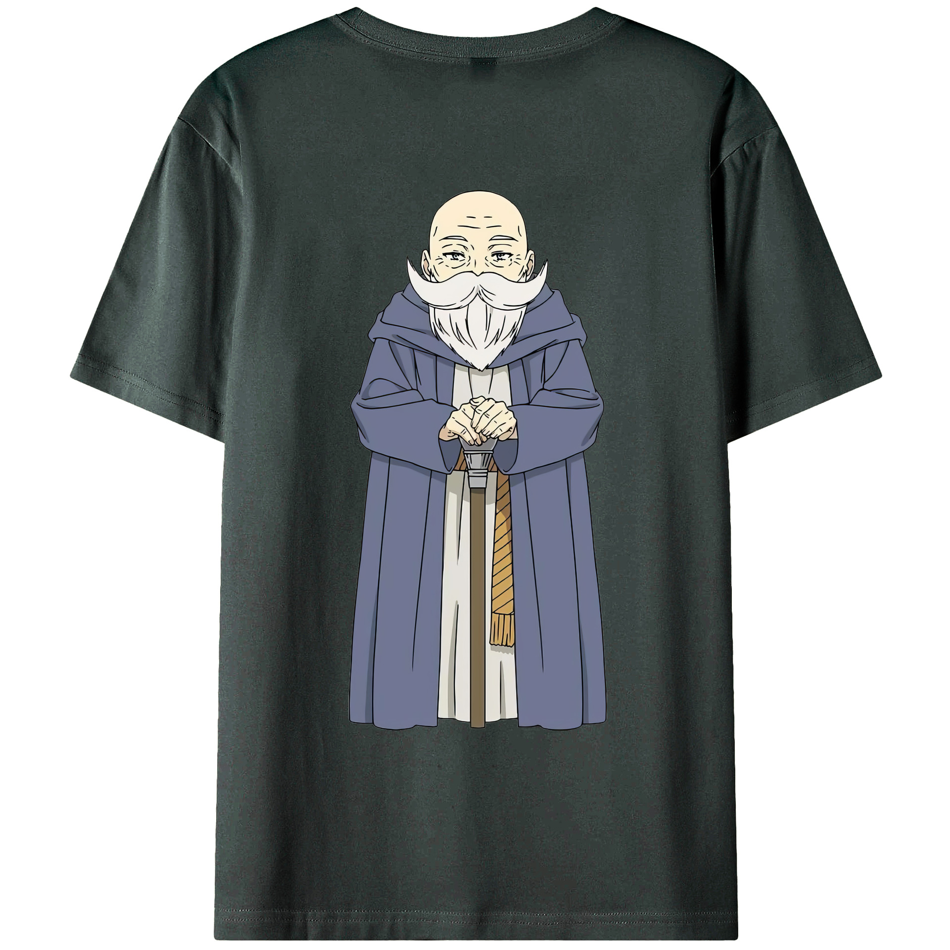 （画像用） 葬送のフリーレン Frieren 綿100％ メンズ半袖Tシャツ（バックプリント） 通気性